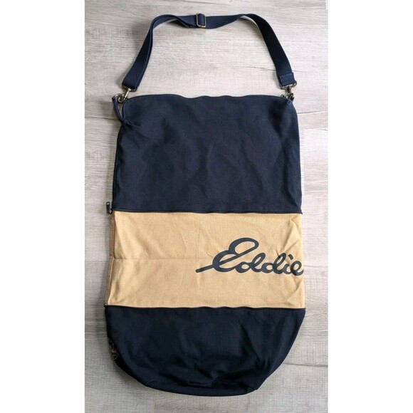 Vtg Eddie Bauer Backpack Sling Bag Day Pack Convertable Duffle Bag Navy Blue